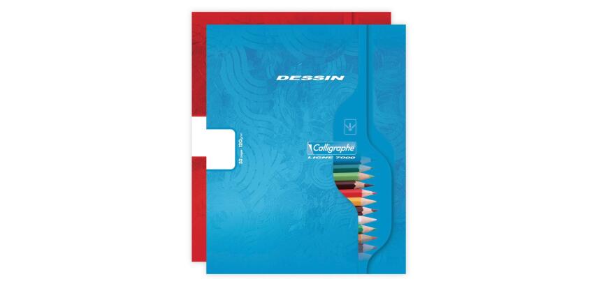 Cahier Dessin scolaire piqué 7000 17x22 cm 32 pages uni