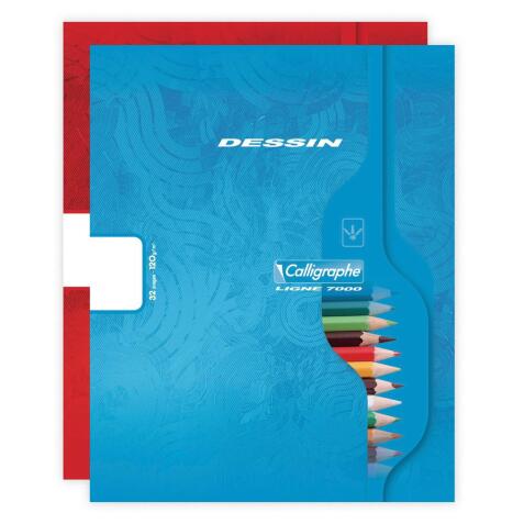 Cahier Dessin scolaire piqué 7000 17x22 cm 32 pages uni