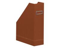Rhodiarama porte-revues simili cuir italien 10x25x31 cm - Cuivre