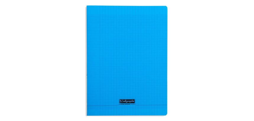 Cahier piqué 8000 POLYPRO A4 192 pages grands carreaux 90 g - Bleu