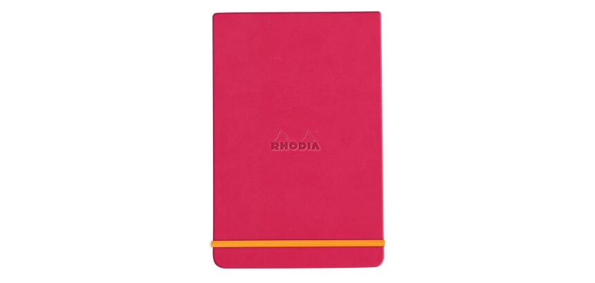 Rhodia Hardcover Webnotepad - 9 x 14 cm ? Lined - Raspberry