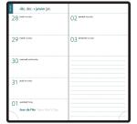 Agenda de poche EasyTime 17 Ondine 9 x 17,5 cm Semainier Janvier à décembre 2026 - Vert