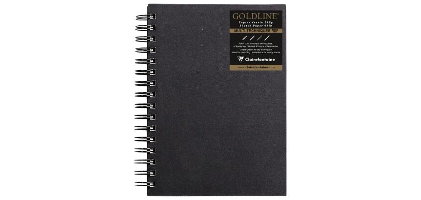 Goldline carnet spiralé 64F A5 140g F - Ivoire