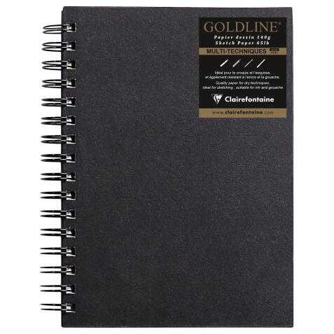 Goldline carnet spiralé 64F A5 140g F - Ivoire