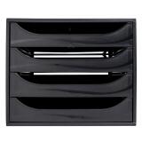 Module de classement Ecobox Ecoblack 4 tiroirs - Noir