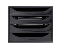 Module de classement Ecobox Ecoblack 4 tiroirs - Noir