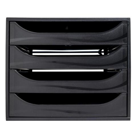 Module de classement Ecobox Ecoblack 4 tiroirs - Noir