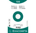 Paquet 100 fiches sous film - ligné non perforé - 125x200mm - Blanc