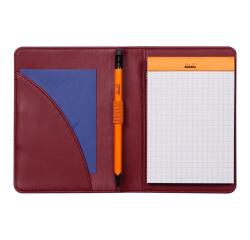 Rhodiarama livret porte-bloc N°12 pour bloc ou carnet format B7 - Lie de vin