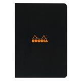 Cahier piqué Rhodia Classic 21x29,7 cm 96 pages ligné non détachables 80g - Noir