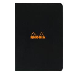 Rhodia Classic geniet notitieboek 21x29,7 cm, 48 blad gelijnd, niet uitscheurbaar, 80g - Zwart