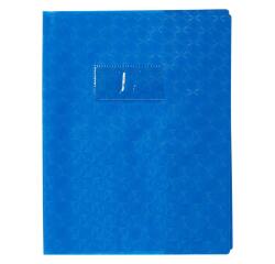 Protège-cahiers grain losange PVC 18/100ème avec porte-étiquette 17x22 cm