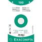 Pk100 Exa Rec Card 12.5x20 Sq Punch Wht - White