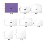 25 enveloppes 162x229mm Vergé de France doublées gommées