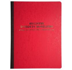 Piqûre 315X245 Registre objets mobiliers 80 pages - Couleurs assorties