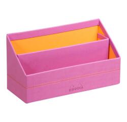 Rhodiarama porte-courrier simili cuir italien 25x10x14 cm - Lilas
