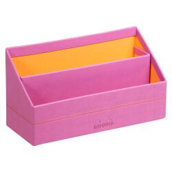 Rhodiarama porte-courrier simili cuir italien 25x10x14 cm - Lilas