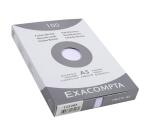 Estuche Exacompta de 100 fichas Exacompta de cartulina Bristol - con cuadricula 5x5 sin taladro 148x210mm - Blanco
