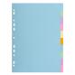 Exacompta Dividers 10 Part 160g A4+ Pastel - Pastel colours assorted