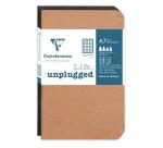 Set de 2 carnets piqûre Age Bag 7,5x12cm 48 pages petits carreaux Couleurs assortis - Assortis