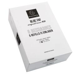 Pk 5 Desk Pad Refill 21x13.5cm Plain - White