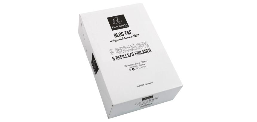 BTE 5 RECHARGES FAF 21/13,5 N°4 UNI 170 feuilles