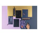 Adolie, Set de 2 carnets cousu fil A5 14,8x21 cm, 64 pages, ligné. Bloom. 1 carnet couverture cuir + 1 carnet couverture carte imprimée, ass.
