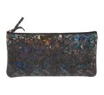 CÉLESTE CUIR Trousse plate 11x22 cm Lazer Noir