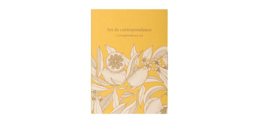 Jardin des Sens, Set de correspondance 12x16,5 cm contenant 8 cartes simples 11x15,5 cm assorties et 8 enveloppes Pollen C6 blanc naturel