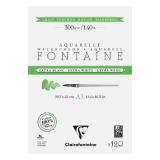 Fontaine Extra Blanc Grain Torchon bloc collé 2 côtés 12F A3 300g