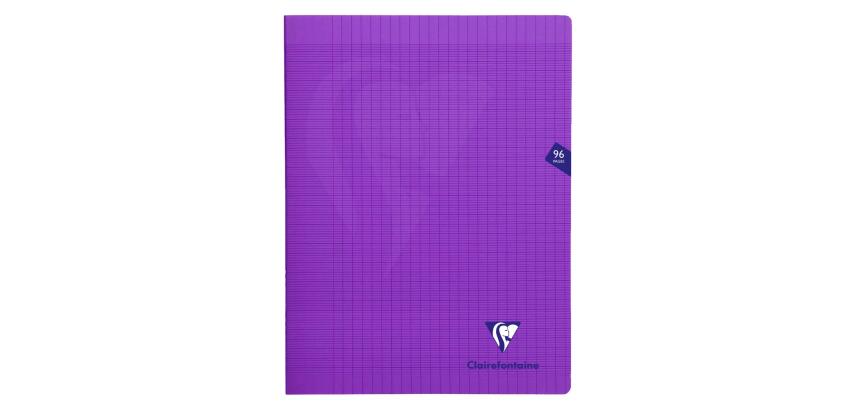 Cahier piqué Mimesys 24x32cm 96 pages grands carreaux couverture polypropylène