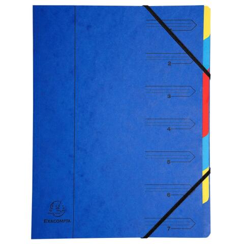 Clasificador Exacompta grapado con gomas 7 compartimentos - Colores surtidos