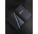 Rhodiarama Goalbook Creation rembordé rigide A5 160 pages papier Maya noir lisse dot 120 g avec élastique