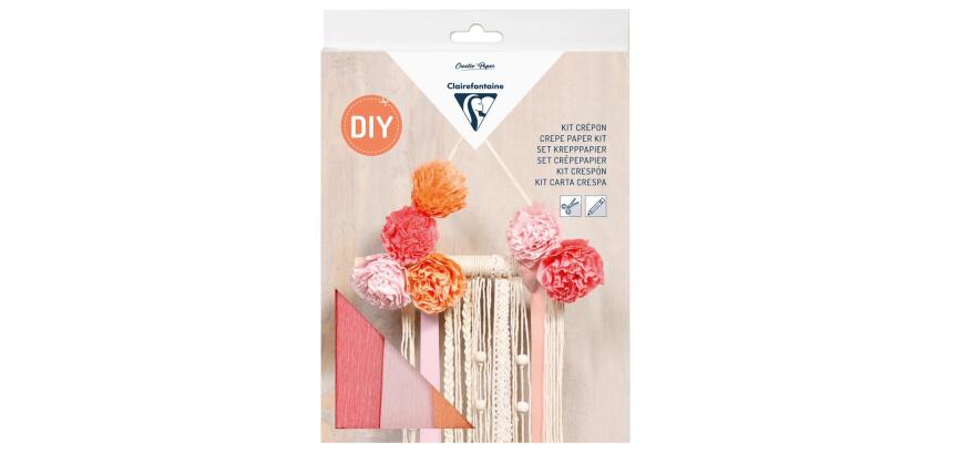 KIT CRÉPON, Décoration macramé 20,5x1,5x30cm - Assortiment