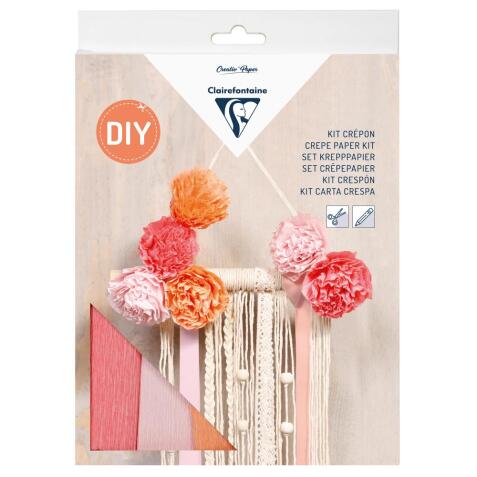KIT CRÉPON, Décoration macramé 20,5x1,5x30cm - Assortiment