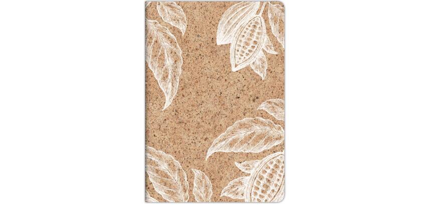 Cocoa motif, Cahier piqué cousu fil A4 - 21 x 29,7 cm, 96 pages, ligné + marge, ass. - Cacao