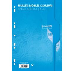 Feuillets mobiles sous film 7000 A4 100 pages perforées grands carreaux 80 g