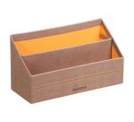 Rhodiarama porte-courrier simili cuir italien 25x10x14 cm - Taupe