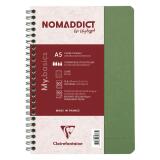 Clairefontaine Nomaddict Notebook - A5 - Lined - 50 Sheets - 90gsm ? Wirebound - Green