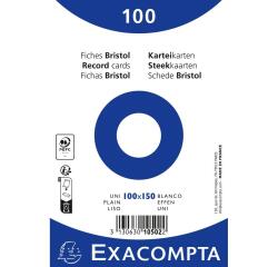 Karteikarten 100x150 blanco weiß 100St - Weiß