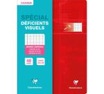 Cahier piqué déficients visuels 24x32cm 48 pages grands carreaux noirs 2 ,5mm agrandis 10x10 Couleur aléatoire - Assortis