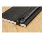 Trousse plate en cuir à élastique Age Bag 20x4,5 cm - Noir