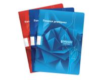 Cahier Travaux Pratiques piqué 7000 A4 48 pages grands carreaux 70 g + uni 90 g - Assortis