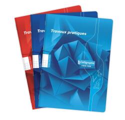 Cahier Travaux Pratiques piqué 7000 A4 48 pages grands carreaux 70 g + uni 90 g - Assortis