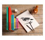 Zap Book carnet collé 160F A5 80g - Noir