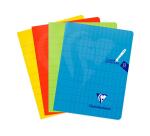 Cahier piqué Mimesys 17x22cm 32 pages double ligne 3mm + interligne verticale + marge Couleur aléatoire - Assortis