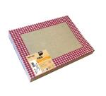 Barquette de 400 sets de table papier gaufré recyclé 80g/m2, Lin Vichy - Format 30x40cm - Lin Vichy