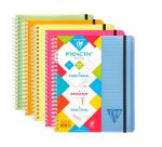 Proactiv'Book Linicolor FRESH cahier reliure intégrale A5+ 180 pages détachables ligné + cadre en-tête + 1 pochette trieur couverture plastique polypropyène rainuré Couleur aléatoire - Assortis