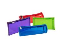 Pencil case 2 shapes PVC IDERAMA 4co ass - Assorted colours