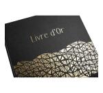 Livre d'or 100 pages tranche or Aramy - noir